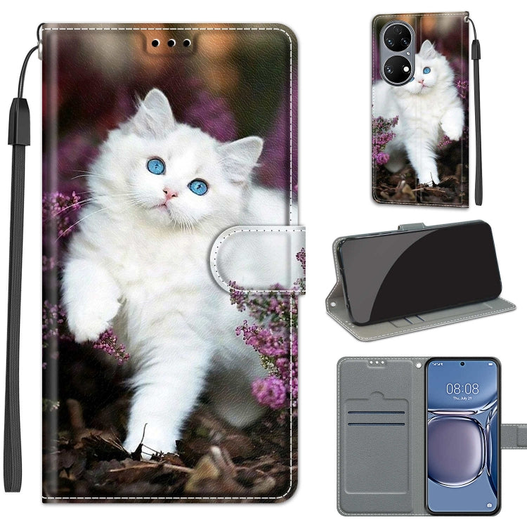 Custodia in pelle PU con chiusura magnetica per Huawei P50