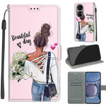 Custodia in pelle PU con chiusura magnetica per Huawei P50