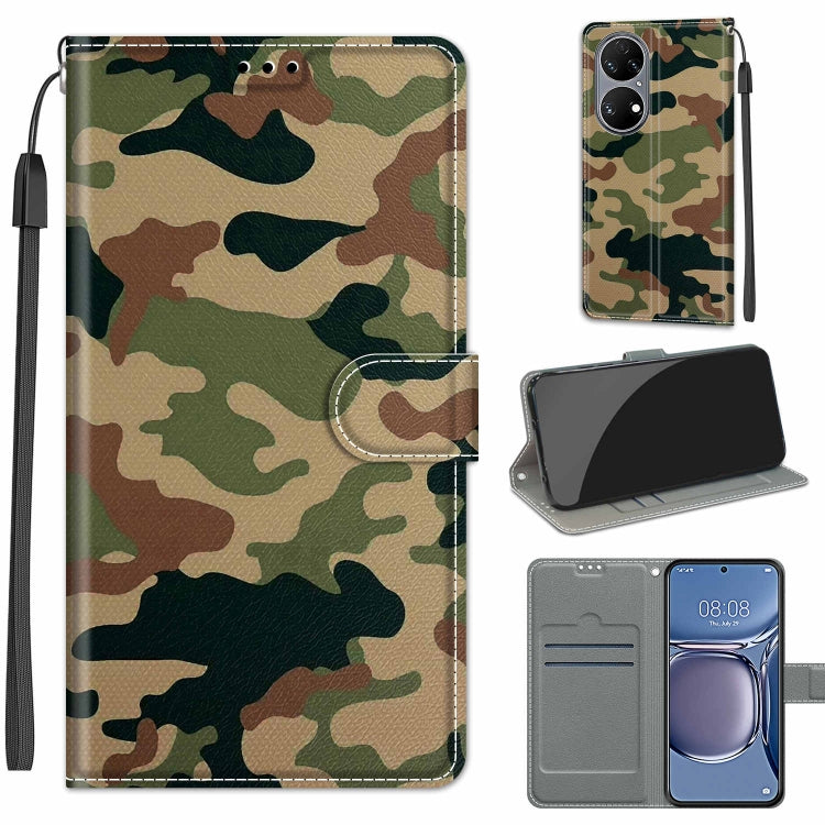 Custodia in pelle PU con chiusura magnetica per Huawei P50
