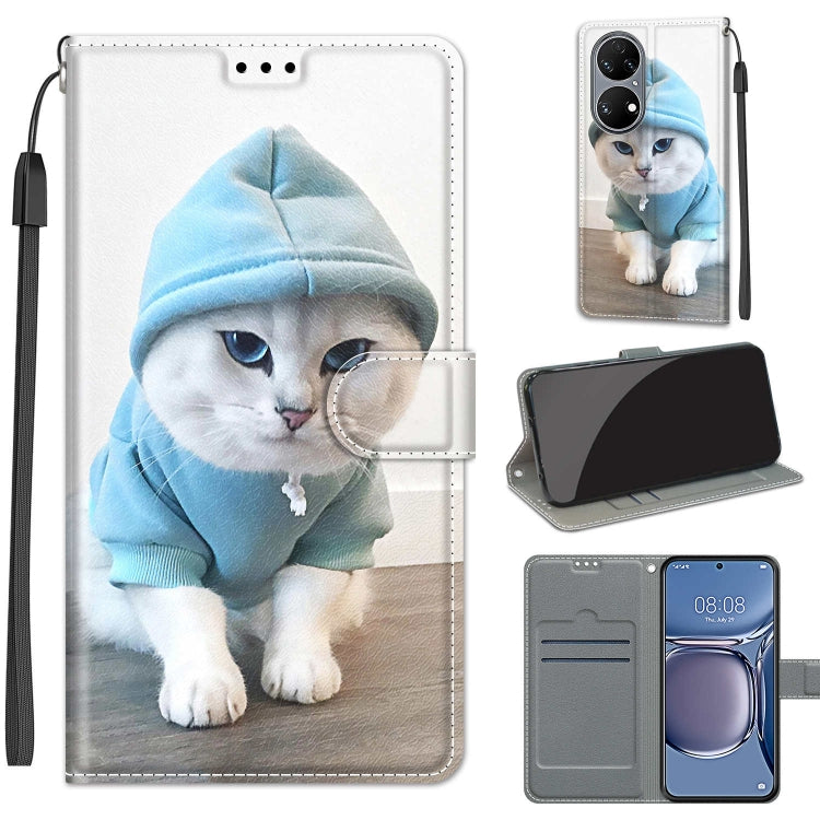 Custodia in pelle PU con chiusura magnetica per Huawei P50