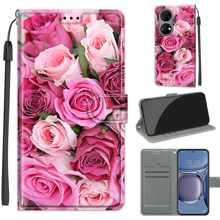 Custodia in pelle PU con chiusura magnetica per Huawei P50