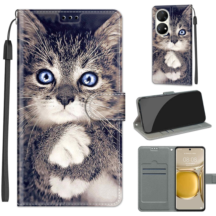 Custodia in pelle PU con chiusura magnetica per Huawei P50 Pro