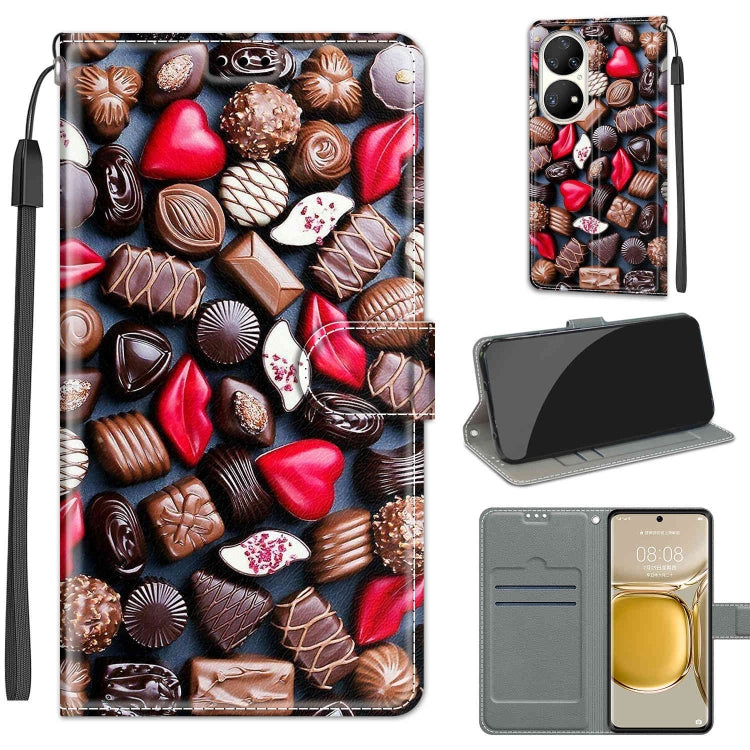 Custodia in pelle PU con chiusura magnetica per Huawei P50 Pro