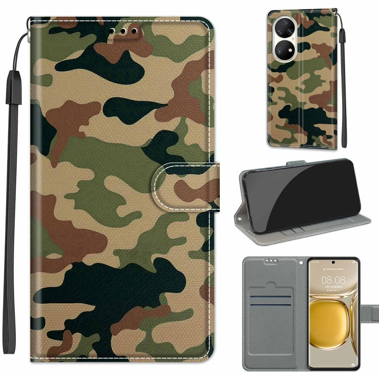 Custodia in pelle PU con chiusura magnetica per Huawei P50 Pro