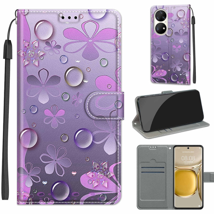 Custodia in pelle PU con chiusura magnetica per Huawei P50 Pro