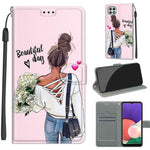 Custodia portafoglio in pelle PU per Samsung Galaxy A22 5G