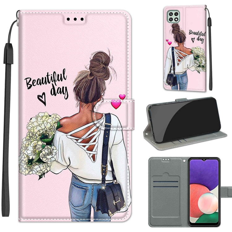Custodia portafoglio in pelle PU per Samsung Galaxy A22 5G