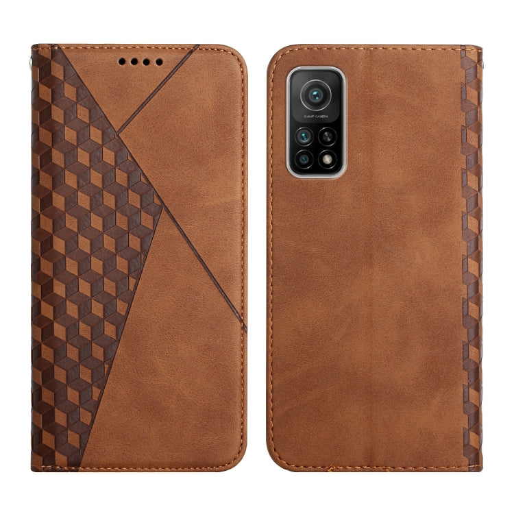 Custodia in pelle a vibrazione orizzontale magnetica con rivestimento in pelle con motivo a rombi con fessure per carte, supporto e portafoglio, For Xiaomi Mi 10T Pro 5G / Mi 10T 5G, For Xiaomi Redmi Note 10 4G, For Xiaomi Redmi Note 9 Pro             ...