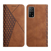 Custodia in pelle a vibrazione orizzontale magnetica con rivestimento in pelle con motivo a rombi con fessure per carte, supporto e portafoglio, For Xiaomi Mi 10T Pro 5G / Mi 10T 5G, For Xiaomi Redmi Note 10 4G, For Xiaomi Redmi Note 9 Pro             ...