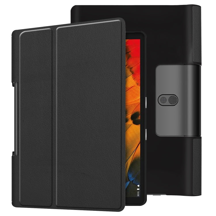 Custer Texture custodia orizzontale in pelle flip con supporto a due pieghe, For Lenovo Yoga Smart Tab