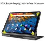 Custer Texture custodia orizzontale in pelle flip con supporto a due pieghe, For Lenovo Yoga Smart Tab