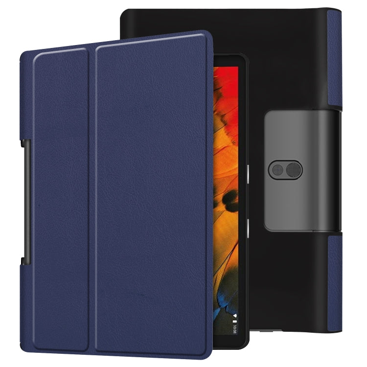 Custer Texture custodia orizzontale in pelle flip con supporto a due pieghe, For Lenovo Yoga Smart Tab