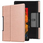 Custer Texture custodia orizzontale in pelle flip con supporto a due pieghe, For Lenovo Yoga Smart Tab