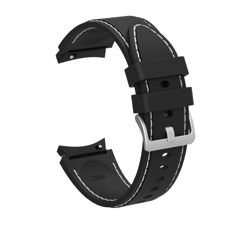 Cinturino cinturino di ricambio con cuciture in silicone, For Samsung Galaxy Watch4 / Watch4 Classic