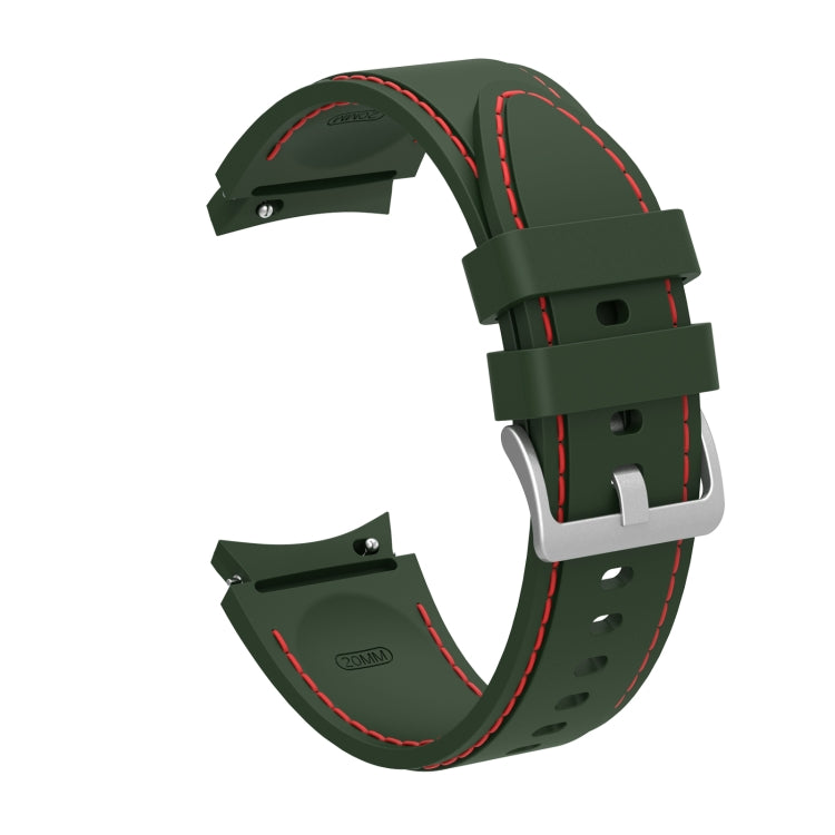 Cinturino cinturino di ricambio con cuciture in silicone, For Samsung Galaxy Watch4 / Watch4 Classic