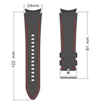 Cinturino cinturino di ricambio con cuciture in silicone, For Samsung Galaxy Watch4 / Watch4 Classic