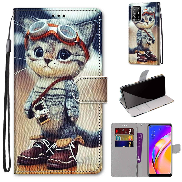 Custodia portafoglio in pelle PU per OPPO A94/A95/F19 Pro+