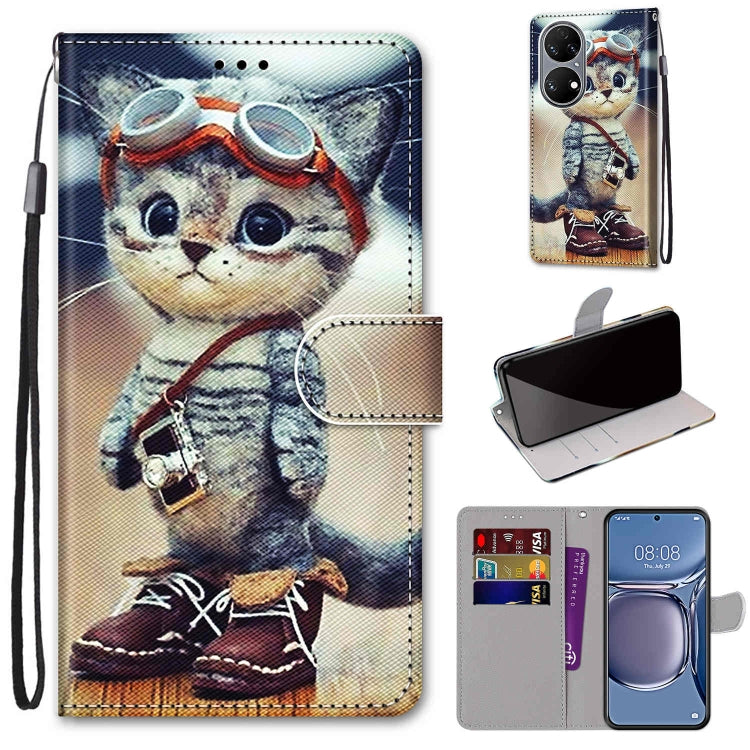 Custodia portafoglio in pelle PU per Huawei P50
