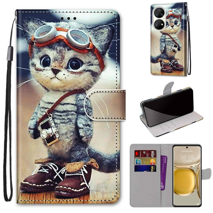 Custodia portafoglio in pelle PU per Huawei P50 Pro