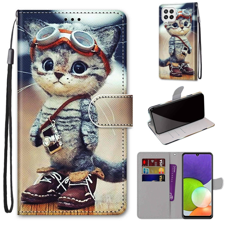 Custodia portafoglio in pelle PU per Samsung Galaxy A22 4G