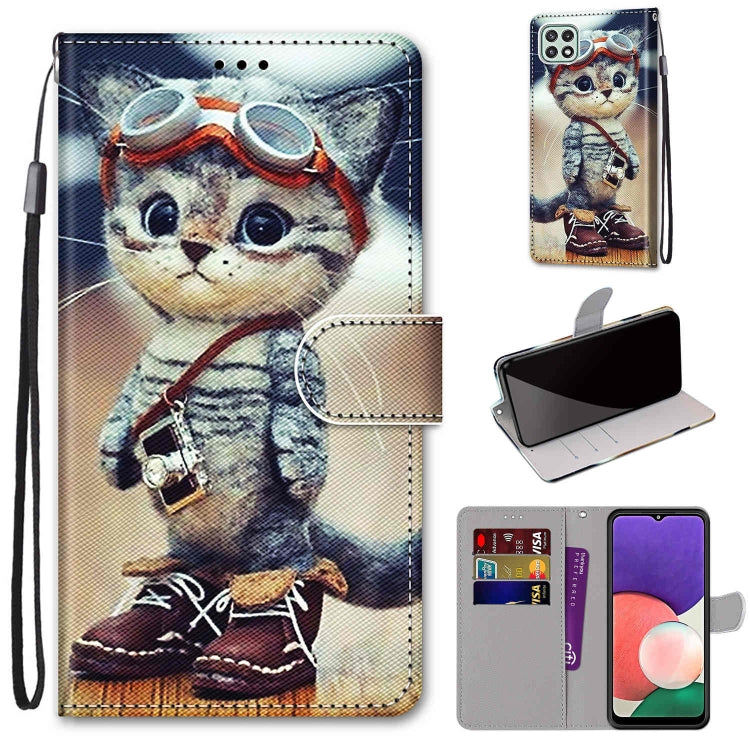 Custodia portafoglio in pelle PU per Samsung Galaxy A22 5G