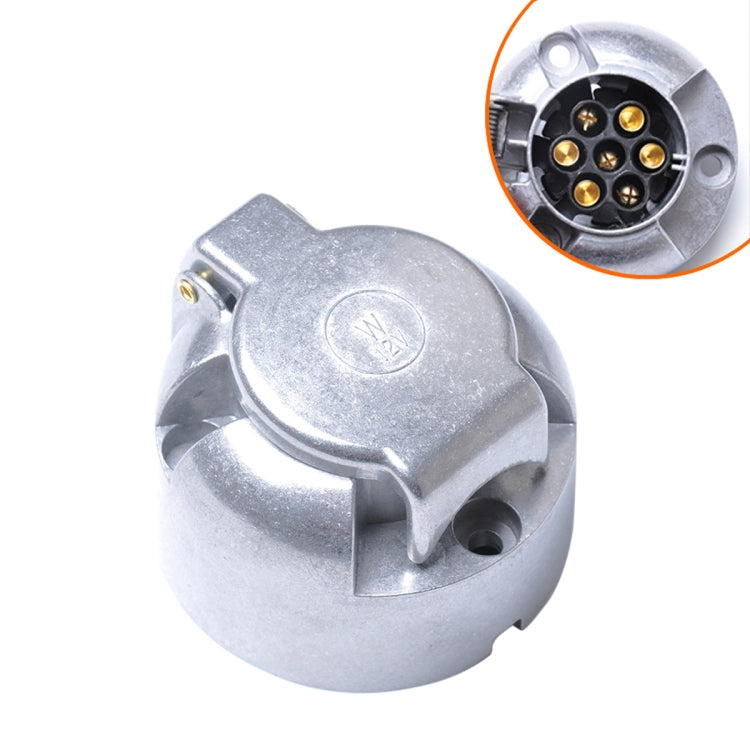 Connettore adattatore per rimorchio in metallo femmina con spina rotonda a 7 pin da 12 V Spina europea per camper per barche, A0201