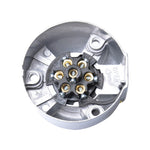 Connettore adattatore per rimorchio in metallo femmina con spina rotonda a 7 pin da 12 V Spina europea per camper per barche, A0201