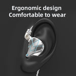 KZ ASX 20 unità Balance Armature Monitor Auricolare cablato HiFi In-Ear, No Mic, With Mic