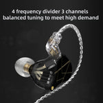 KZ ASX 20 unità Balance Armature Monitor Auricolare cablato HiFi In-Ear, No Mic, With Mic