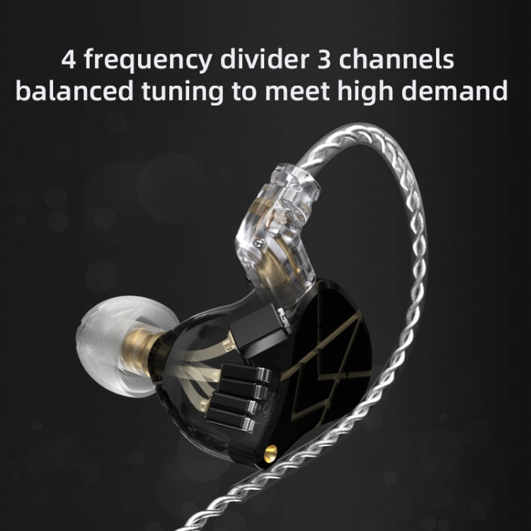KZ ASX 20 unità Balance Armature Monitor Auricolare cablato HiFi In-Ear, No Mic, With Mic