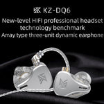 KZ DQ6 Auricolare con cavo In-Ear HiFi dinamico a 3 unità, No Mic, With Mic