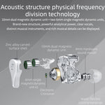 KZ DQ6 Auricolare con cavo In-Ear HiFi dinamico a 3 unità, No Mic, With Mic