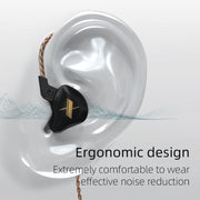 Auricolare cablato KZ EDX Dynamic Monitor HiFi In-Ear, No Mic, With Mic