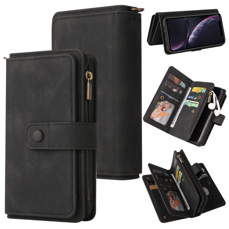 Custodia portafoglio in pelle PU e TPU per iPhone XR