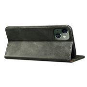 Semplice custodia in pelle a vibrazione orizzontale con trama di cavallo pazzo cerato con slot per schede e portafoglio, For iPhone 13, For iPhone 13 Mini, For iPhone 13 Pro, For iPhone 13 Pro Max