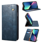 Custodia portafoglio in pelle con slot carte per iPhone 13 mini