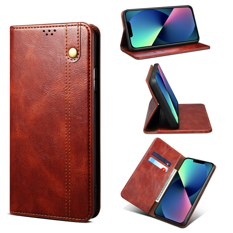 Custodia portafoglio in pelle con slot carte per iPhone 13 mini