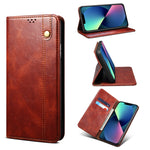Custodia portafoglio in pelle con slot carte per iPhone 13 mini