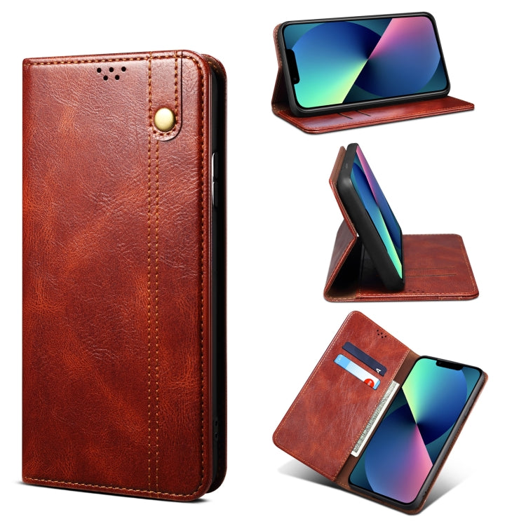 Custodia portafoglio in pelle con slot carte per iPhone 13 mini