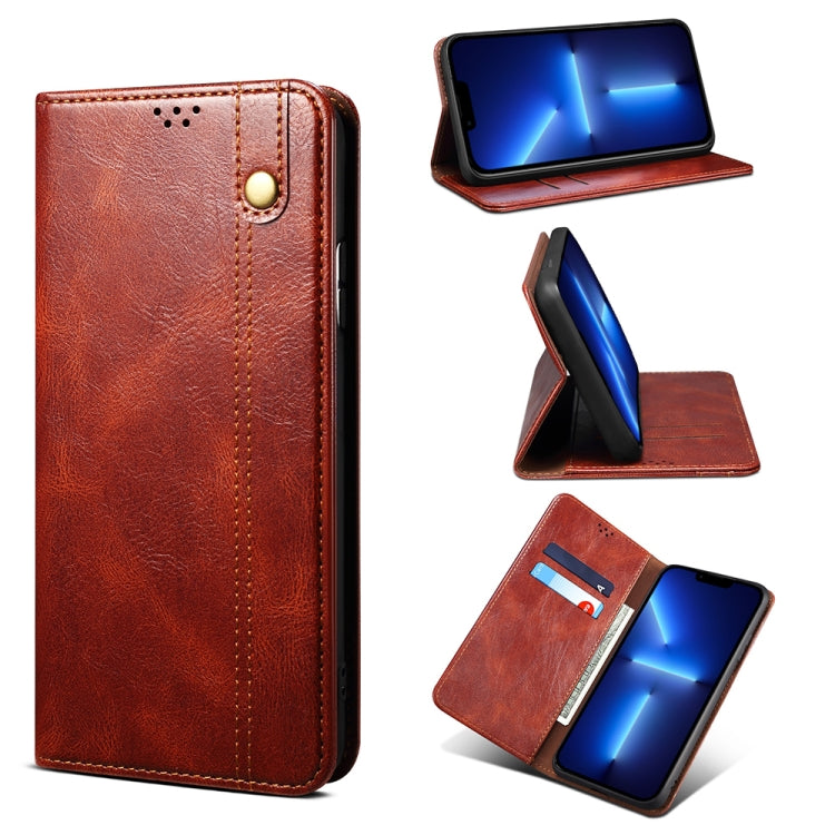 Custodia portafoglio in pelle con slot carte per iPhone 13 mini