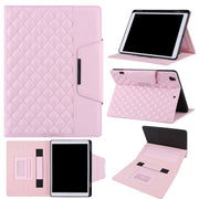 Custodia in pelle flip orizzontale con motivo a scacchi con supporto, slot per schede e cinturino da polso, For iPad 10.2 (2021 / 2020 / 2019), For iPad Pro 11 (2021 / 2020 / 2018), For iPad mini 5 / 4, For iPad 9.7 (2018 / 2017)