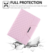 Custodia in pelle flip orizzontale con motivo a scacchi con supporto, slot per schede e cinturino da polso, For iPad 10.2 (2021 / 2020 / 2019), For iPad Pro 11 (2021 / 2020 / 2018), For iPad mini 5 / 4, For iPad 9.7 (2018 / 2017)