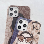 Custodia TPU antiurto motivo leopardato per iPhone 13 Pro