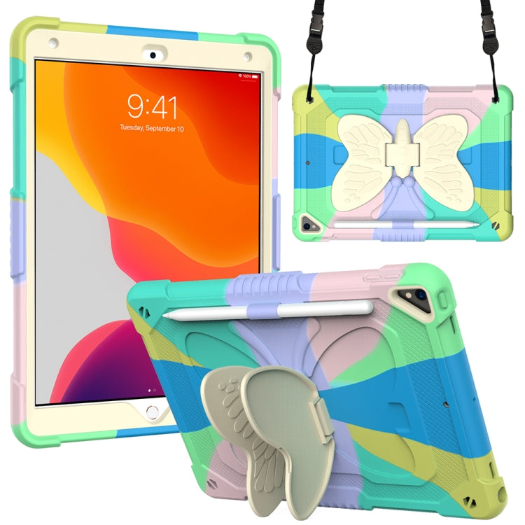 Custodia silicone beige con supporto per iPad 9.7 e 10.2