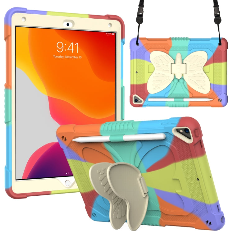 Custodia silicone beige con supporto per iPad 9.7 e 10.2