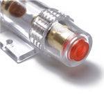 Auto 100 Amp Audio AGU Portafusibili Portafusibili 4 6 8 Calibro Inline Placcato Oro, 100 Amp