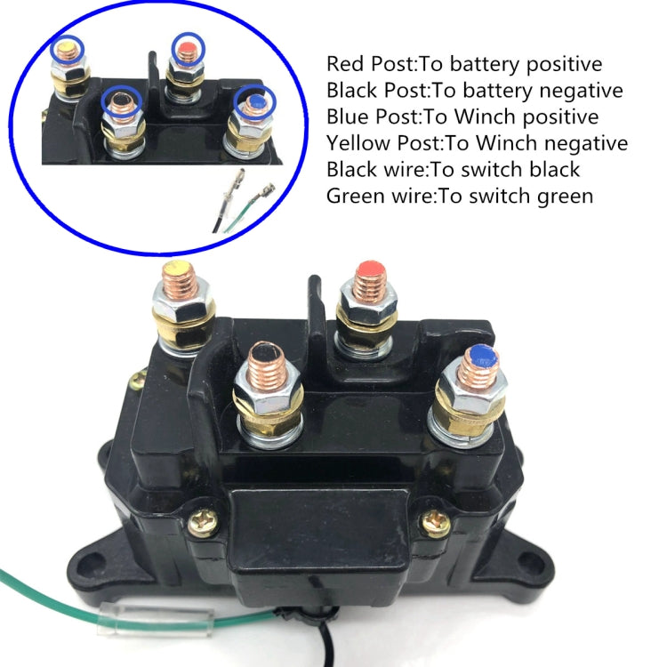 12V 250A ATV Relè verricello elettrico Contattore solenoide per impieghi gravosi, A0397