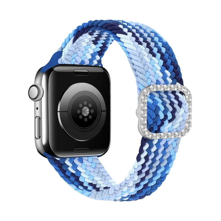 Cinturino di ricambio per cinturino di ricambio con fibbia in nylon intrecciato regolabile in nylon per Apple Watch Series, 7 & 6 & SE & 5 & 4 40mm/3 & 2 & 1 38mm