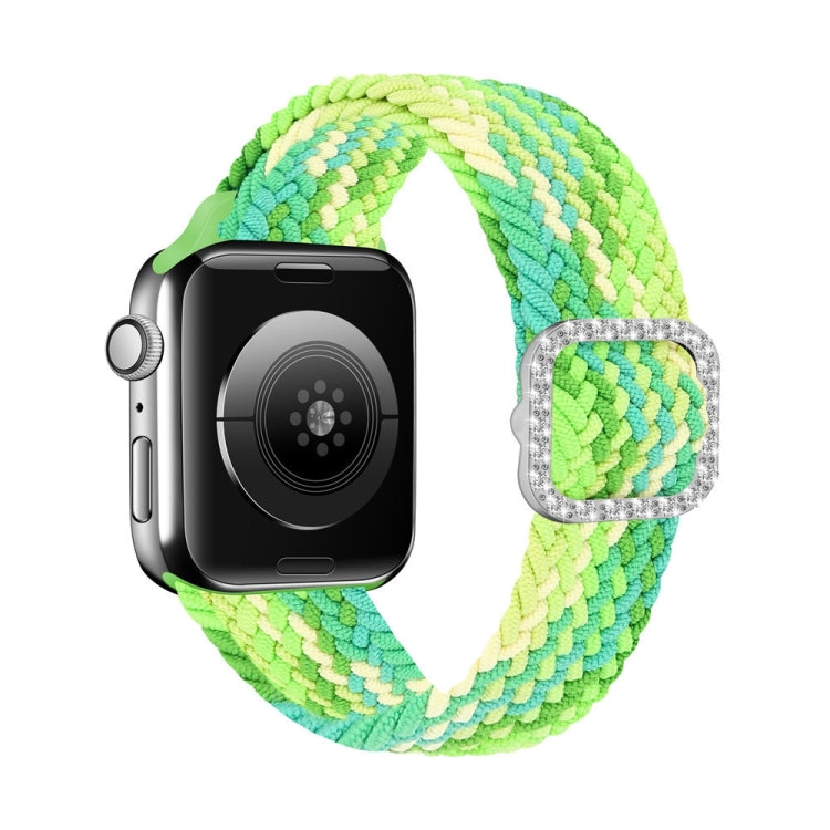 Cinturino di ricambio per cinturino di ricambio con fibbia in nylon intrecciato regolabile in nylon per Apple Watch Series, 7 & 6 & SE & 5 & 4 40mm/3 & 2 & 1 38mm