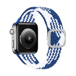 Cinturino di ricambio per cinturino di ricambio con fibbia in nylon intrecciato regolabile in nylon per Apple Watch Series, 7 & 6 & SE & 5 & 4 40mm/3 & 2 & 1 38mm